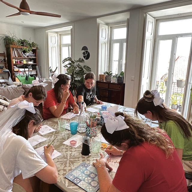 Lisbon: Azulejos' Design Create Your Own Tile Workshop - Step by Step: Pencil to Marker to Watercolor