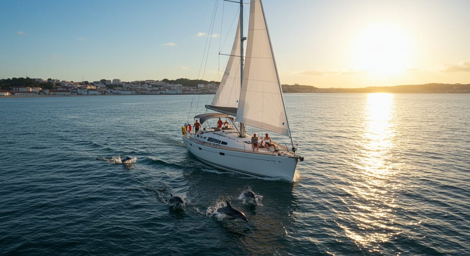 Lisbon: Champagne Sailing Tours - Entering Lisbon from the Tagus: the Doca de Santo Amaro start
