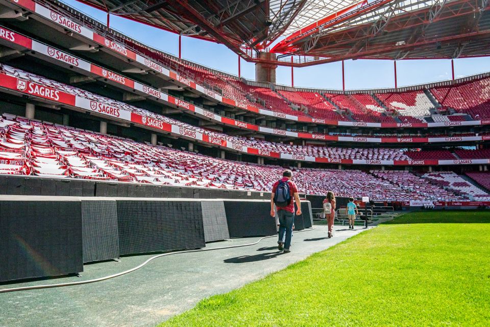Lisbon: Luz Stadium Tour & SL Benfica Museum Ticket w/Scarf - Stadium models, stands, and the view from the Sagres/NX Lounge areas