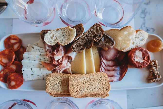Wine and Cheese Tasting Lunch in Portuguese Wine Bar - Cheese, Charcuterie, and Portuguese Pairings With Purpose